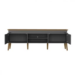 Rack Bancada Artely Lumina c/ 2 Portas e Led Carvalho/grafite - 6