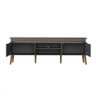 Rack Bancada Artely Lumina c/ 2 Portas e Led Carvalho/grafite - 6