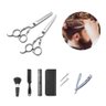 Kit Cortar Cabelo Tesouras Profissionais Aço Inox:prateado - 4
