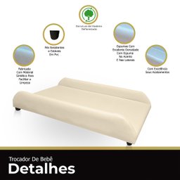 Trocador De Bebê Trocador Portátil De Fraldas Almofadado Luxo Para Cômoda Quarto E Sala Confortável  - 5