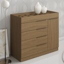 Ver imagem 1 de Cômoda Quarto de Solteiro 110cm 4 Gavetas Amel Atacama A15 - Mpozenato