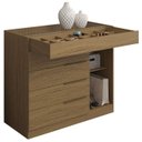 Ver imagem 3 de Cômoda Quarto de Solteiro 110cm 4 Gavetas Amel Atacama A15 - Mpozenato