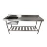 Pia Aço Inox Industrial 140x60x90 Cm Cuba Esquerda Nortinox - 2