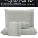 Ver imagem 6 de Cama Posta Queen Lizzie 300 Fio Lençol Luxo 100% Algodao Bordado:cinza