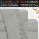 Ver imagem 2 de Cama Posta Queen Lizzie 300 Fio Lençol Luxo 100% Algodao Bordado:cinza