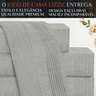 Cama Posta Queen Lizzie 300 Fio Lençol Luxo 100% Algodao Bordado:cinza - 2