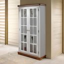 Ver imagem 2 de Cristaleira Manchester 2 Portas 4 Prateleiras 2036 Linz Móveis - Off White/imbuia Glazer