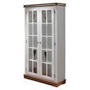 Ver imagem 1 de Cristaleira Manchester 2 Portas 4 Prateleiras 2036 Linz Móveis - Off White/imbuia Glazer