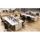 Ver imagem 2 de Plataforma Estação De Trabalho Para Escritorio 02 lugares 120 Cm Fresno Sbiancatto