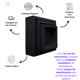 Nicho para Banheiro Cozinha Parede Suspenso Quadrado Mdf - 7