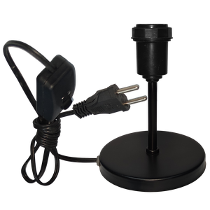 Luminária Mesa Abajur Mini P/led Use a Sua Cúpula:preto