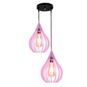 Ver imagem 1 de Luminária Teto Lustre Pendente Balcão Cozinha Sala Duplo Cor:rosa