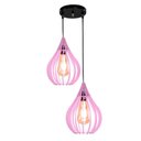 Ver imagem 4 de Luminária Teto Lustre Pendente Balcão Cozinha Sala Duplo Cor:rosa