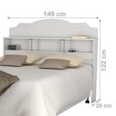 Ver imagem 2 de Cabeceira Casal Star com Nichos MDF-MDP Branco 149cm Casah
