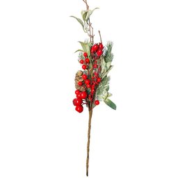 Galho Natalino Berry Vm com Pinhas e Folhas 66cm - 1