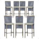 Ver imagem 1 de 7 Banqueta em Alumínio Roma Fendi Corda Náutica Tecido 3
