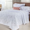 Ver imagem 1 de Cobre Leito Casal King Ellora Micro Percal 400 Fios 03 Peças - Branco