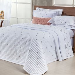 Cobre Leito Casal King Ellora Micro Percal 400 Fios 03 Peças - Branco - 1