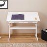 Escrivaninha Mesa de Desenho Olivia em Madeira Maciça Branco Idimex - 1