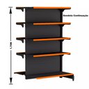 Ver imagem 3 de Gondola Centro 170 Fit Ate 2 Metros 1 Ponta Preto 25b Pe Laranja