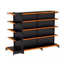 Ver imagem 1 de Gondola Centro 170 Fit Ate 2 Metros 1 Ponta Preto 25b Pe Laranja