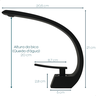 Torneira de Banheiro Cascata Curva Gourmet Preto Fosco Monocomando Misturador Bancada Pia Black Slim - 4