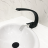 Torneira de Banheiro Cascata Curva Gourmet Preto Fosco Monocomando Misturador Bancada Pia Black Slim - 5