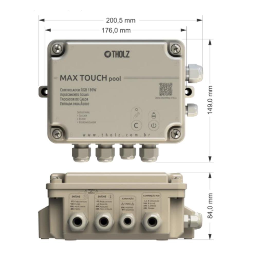 Comando de Automação Max Touch Pool 180w Rgb - Tholz - 3