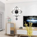 Ver imagem 4 de Relógio De Parede Retrô Vintage Preto E Branco Pendente 60cm