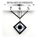 Ver imagem 6 de Relógio De Parede Retrô Vintage Preto E Branco Pendente 60cm