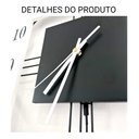 Ver imagem 7 de Relógio De Parede Retrô Vintage Preto E Branco Pendente 60cm