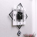 Ver imagem 5 de Relógio De Parede Retrô Vintage Preto E Branco Pendente 60cm