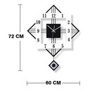 Ver mais imagens de Relógio De Parede Retrô Vintage Preto E Branco Pendente 60cm