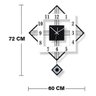 Relógio De Parede Retrô Vintage Preto E Branco Pendente 60cm - 8