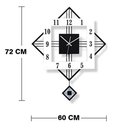 Ver mais imagens de Relógio De Parede Retrô Vintage Preto E Branco Pendente 60cm