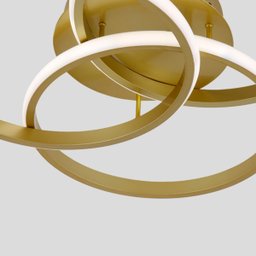 Luminária Plafon Alva Dourado para Sala e Quarto - Lumier - 7