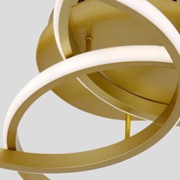 Luminária Plafon Alva Dourado para Sala e Quarto - Lumier - 5