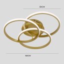 Ver imagem 3 de Luminária Plafon Alva Dourado para Sala e Quarto - Lumier