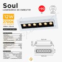 Ver imagem 2 de Luminária Soul de Embutir Orientável Soul Picco Branco Led 2700k Luz Quente 12w Bivolt