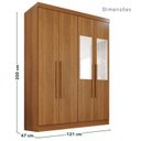 Ver imagem 6 de Guarda-Roupa de Canto Modulado com Espelho 9 Portas 4 Gavetas França