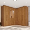 Ver imagem 1 de Guarda-Roupa de Canto Modulado com Espelho 9 Portas 4 Gavetas França