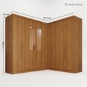 Ver imagem 3 de Guarda-Roupa de Canto Modulado com Espelho 9 Portas 4 Gavetas França