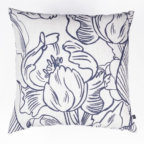 Almofada Floral Organico 50X50: Azul