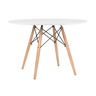 Conjunto Mesa Eiffel 90cm Redonda Moderna com Cadeiras Leda 4 Unidades Jantar Cozinha - 7