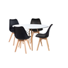 Conjunto Mesa Eiffel 90cm Redonda Moderna com Cadeiras Leda 4 Unidades Jantar Cozinha - 8