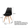 Conjunto Mesa Eiffel 90cm Redonda Moderna com Cadeiras Leda 4 Unidades Jantar Cozinha - 15