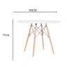 Conjunto Mesa Eiffel 90cm Redonda Moderna com Cadeiras Leda 4 Unidades Jantar Cozinha - 9