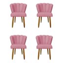 Ver imagem 1 de Kit 4 Cadeiras Flor para Quarto Penteadeira - Balaqui Decor Cor:rosa