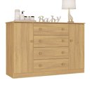 Ver imagem 2 de Cômoda Infantil 125cm 2 Portas e 4 Gavetas Encanto Multimóveis Mp4450 Madeirado Madeirado