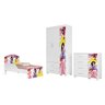 Quarto Infantil Completo Adesivado Cama-comoda-guarda Roupas:princesas - 2